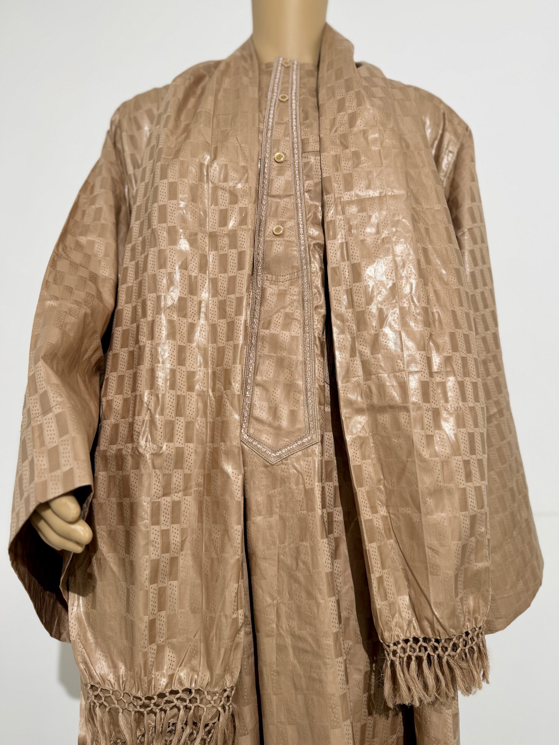 BaaySuhaybu & Kaala MAAM Shop - Beige doré - Bazin riche - Magal 2026 – Image 5