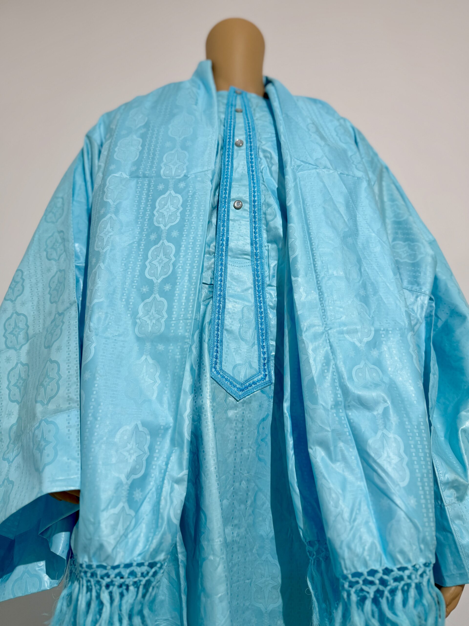 BaaySuhaybu & Kaala MAAM Shop - Bleu turquoise - Bazin riche - Magal 2026 – Image 5