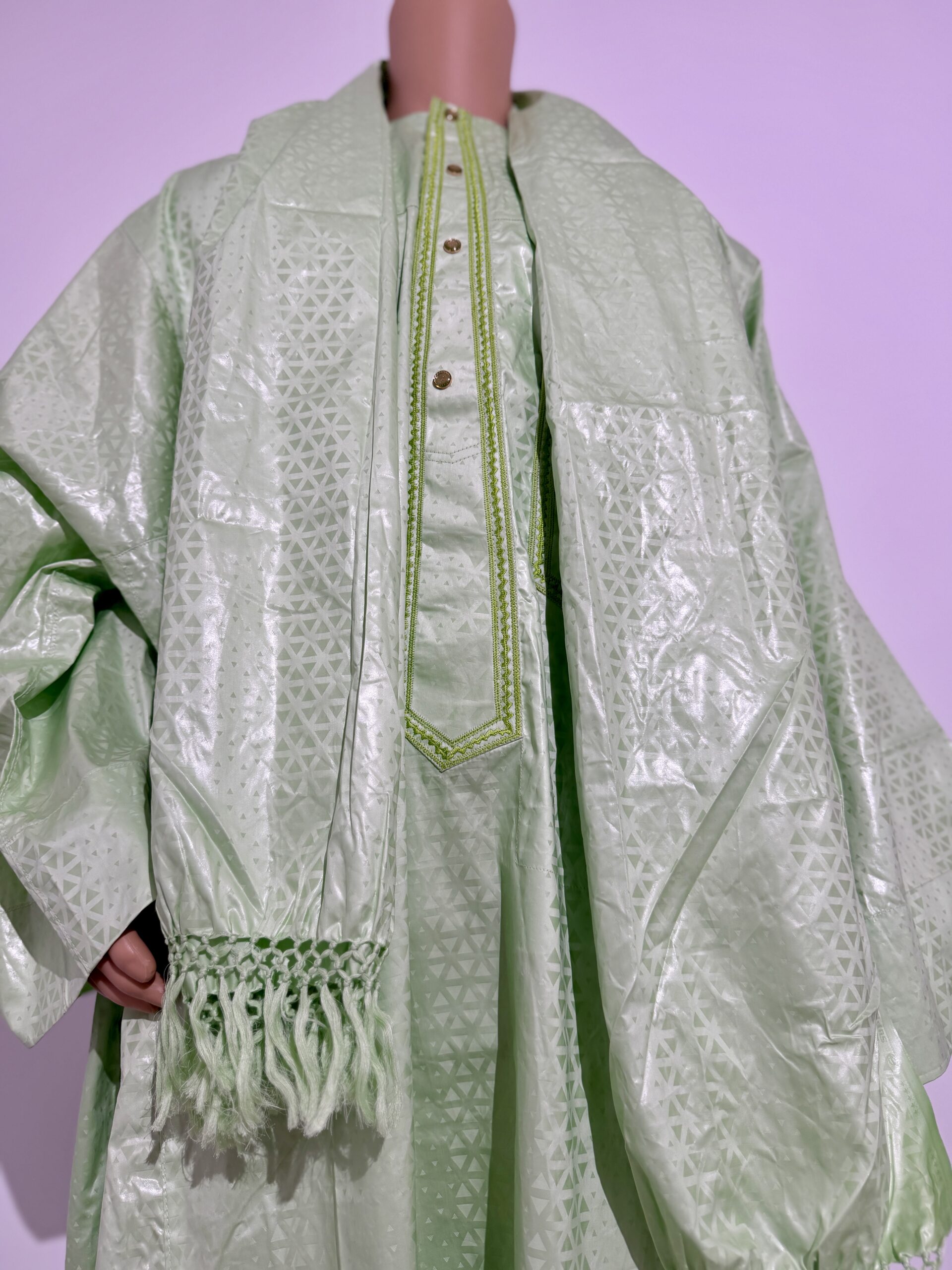 BaaySuhaybu & Kaala MAAM Shop - Vert menthe clair - Bazin riche - Magal 2026 – Image 5
